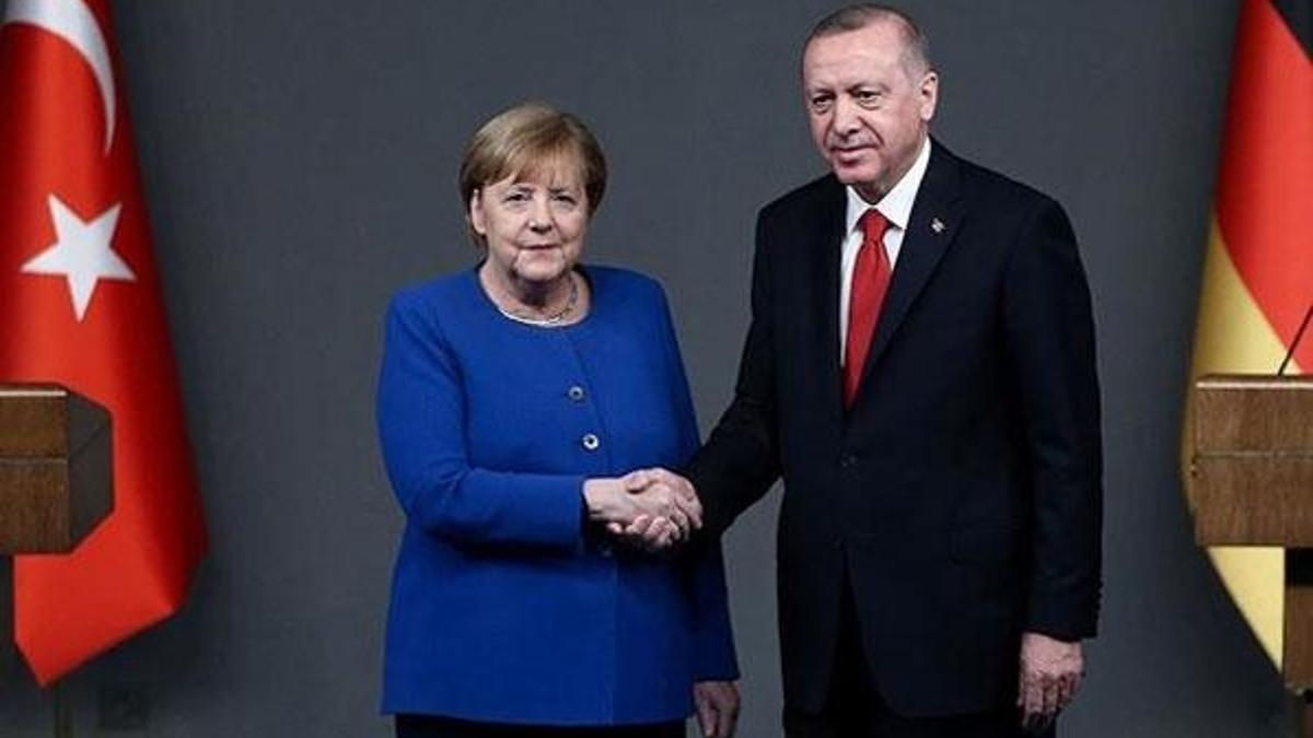 Cumhurbaşkanı Erdoğan Almanya Başbakanı Merkel ile görüştü