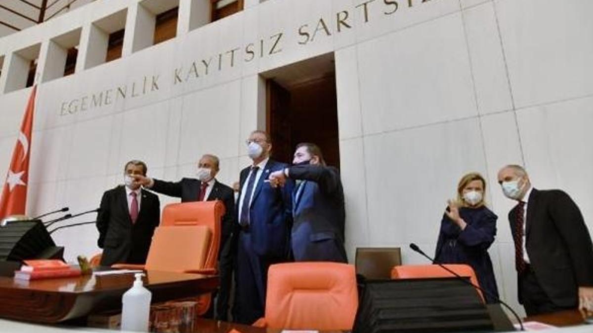 TBMM Başkanı Şentop, AKPM Başkanı Daems ile görüştü