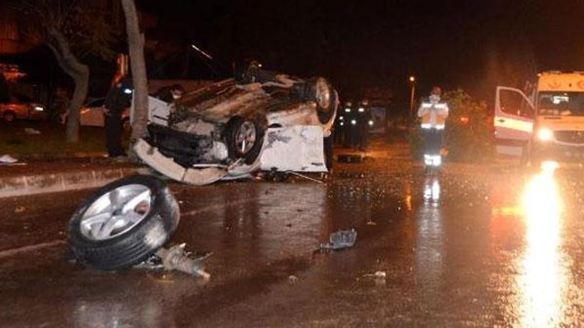 Kontrolden çıkan otomobil takla attı: 4 yaralı