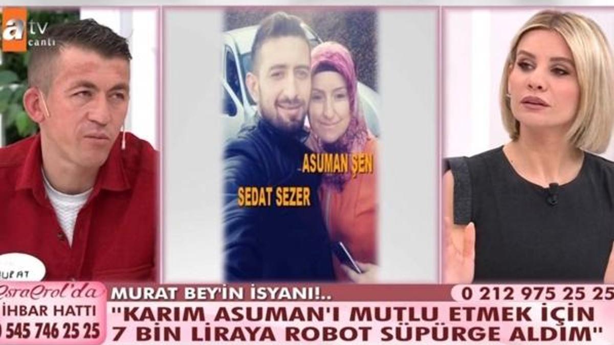 Esra Erol'da ilginç olay! Başka adama kaçtı, arada kalan 'robot süpürge' oldu
