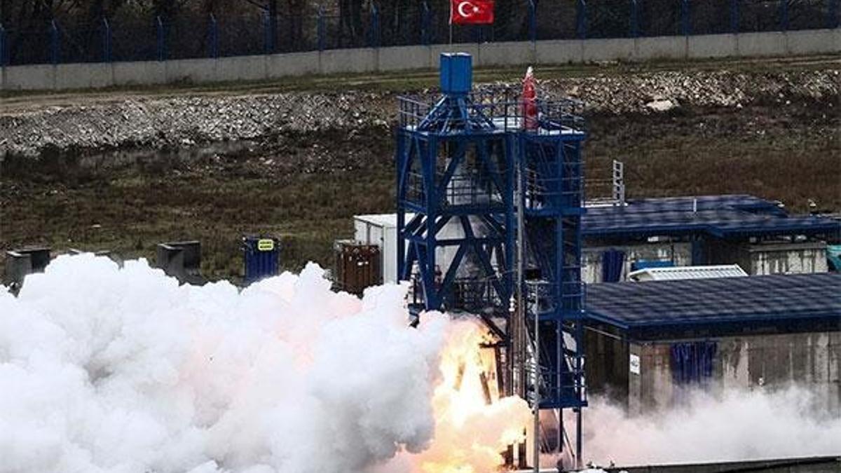 Hibrit roket motorunda ilk test başarıyla tamamlandı