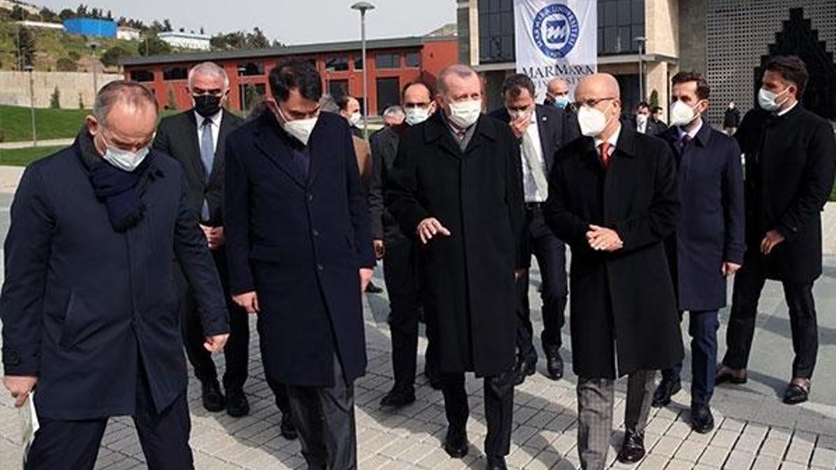 Cumhurbaşkanı Erdoğan, yapımı devam eden Levent Camisi'ni inceledi