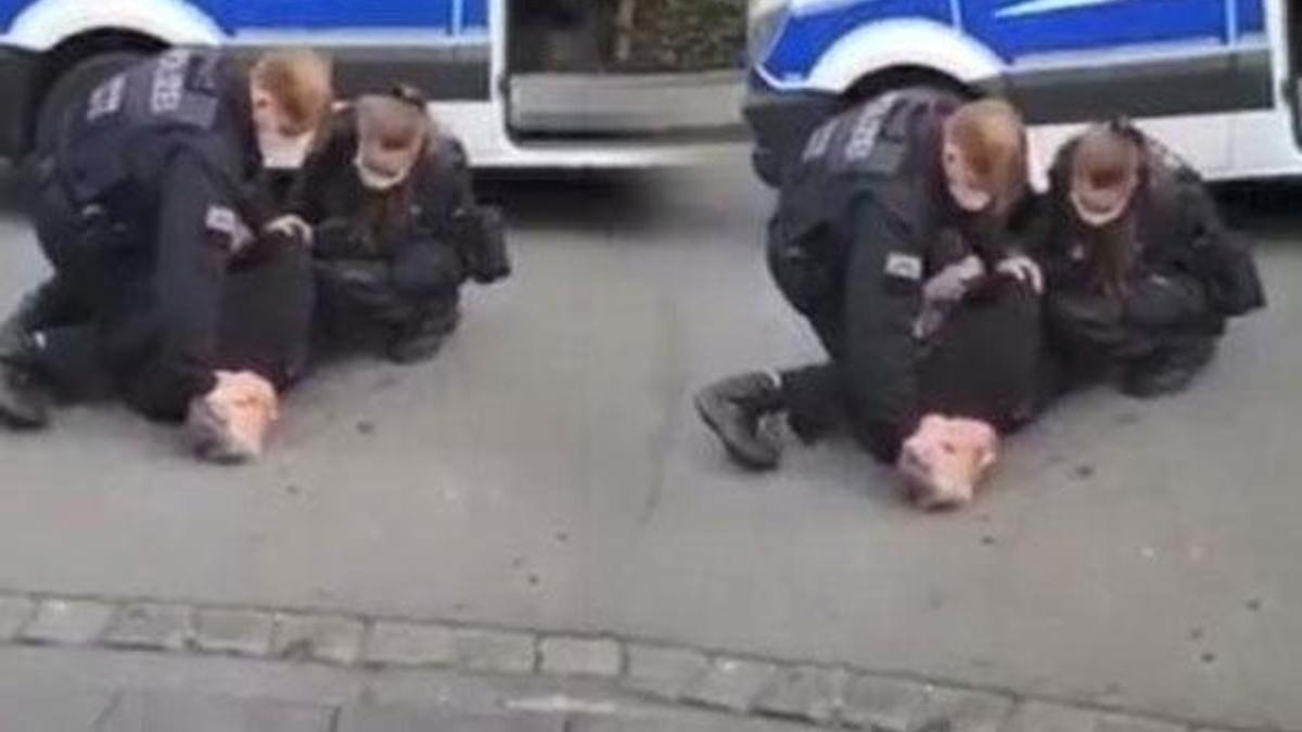 İş adamına Alman polisinden şiddet! George Floyd olayını hatırlattı
