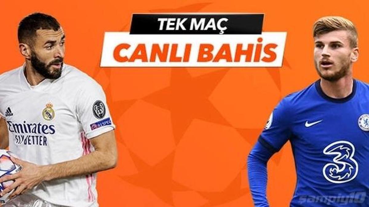 Real Madrid-Chelsea maçı Tek Maç ve Canlı Bahis seçenekleriyle Misli.com'da!