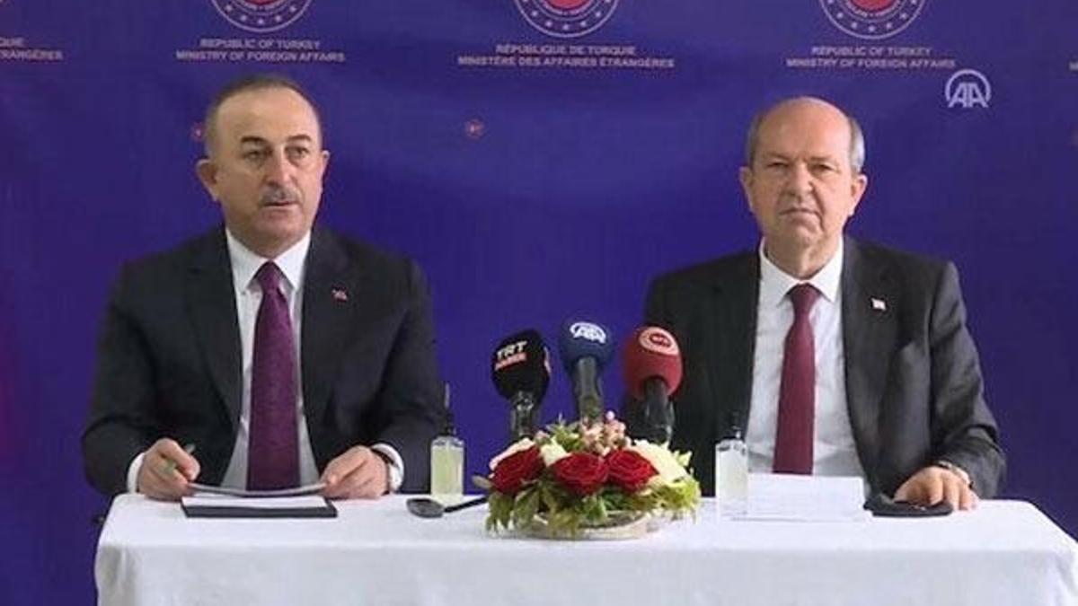 Kıbrıs zirvesi sona erdi! Çavuşoğlu ve Ersin Tatar'ndan ortak açıklama