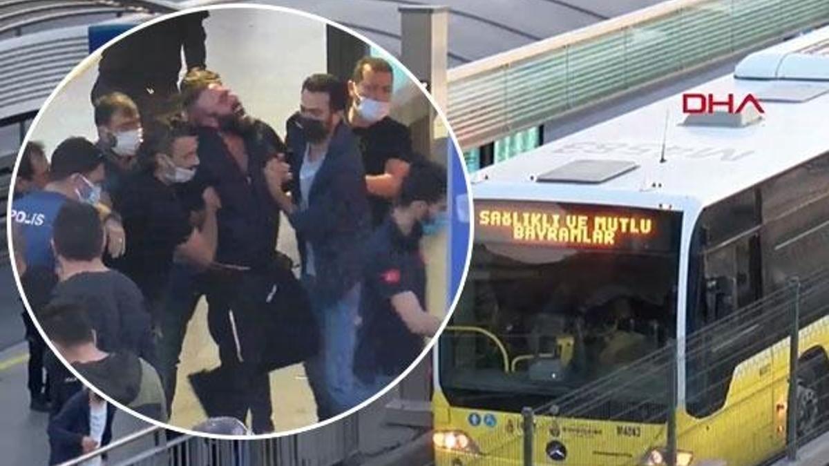 İstanbul'da hareketli dakikalar! Metrobüsü rehin aldı
