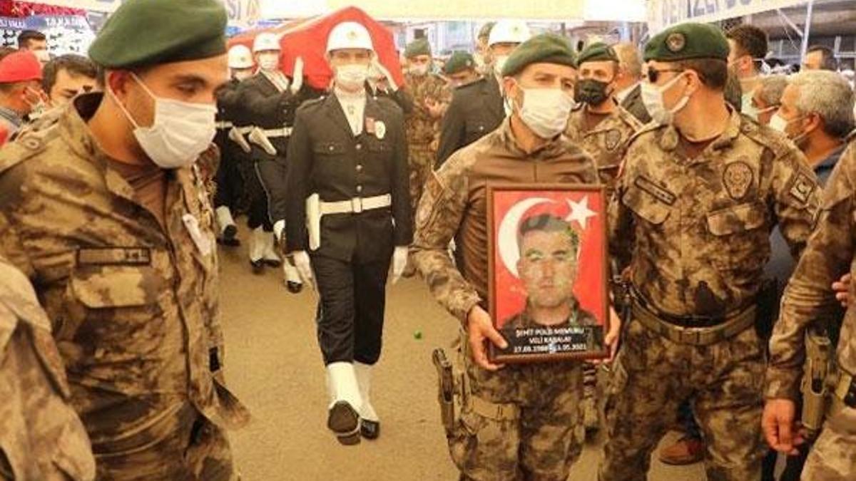 Şehit polis memuru Veli Kabalay, son yolculuğuna uğurlandı