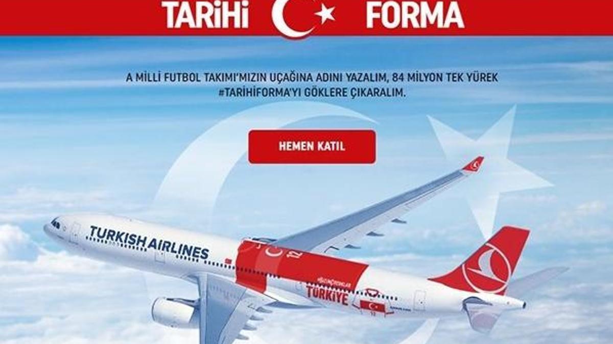 THY Tarihi Forma isim yazdırma! 19 Mayıs'ta THY uçağına tarihi forma etkinliği! EURO 2020'ye adını yazdır!