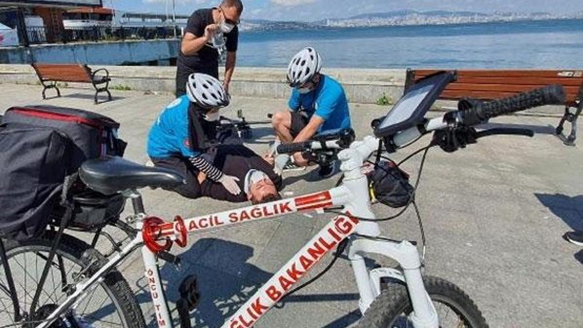 Bisikletli ambulanslarla anında acil müdahale