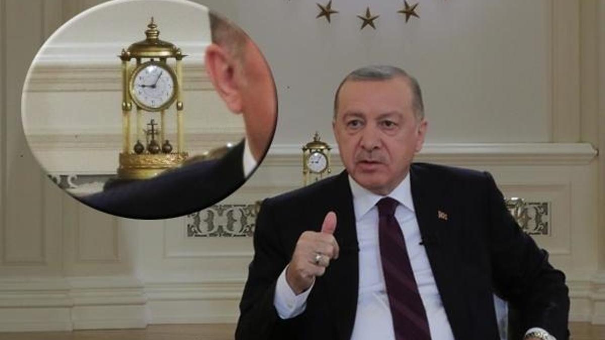 Cumhurbaşkanı Erdoğan'ın televizyon programındaki saatte '09.05' detayı