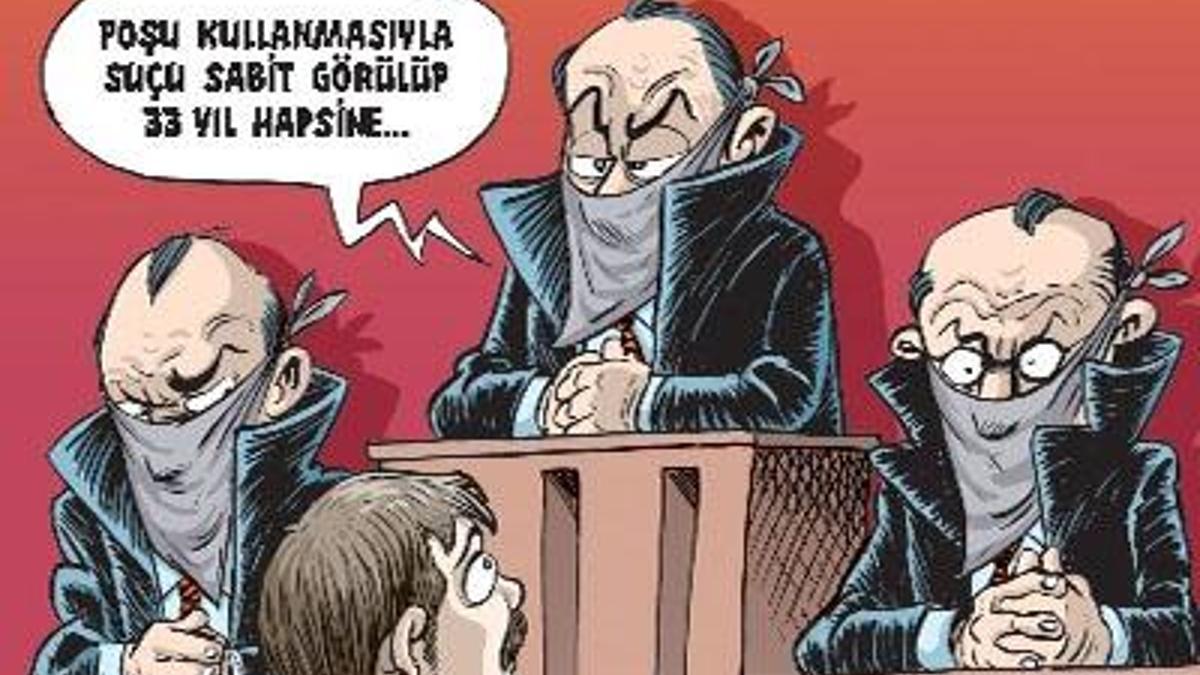 Hakimlere poşu taktı