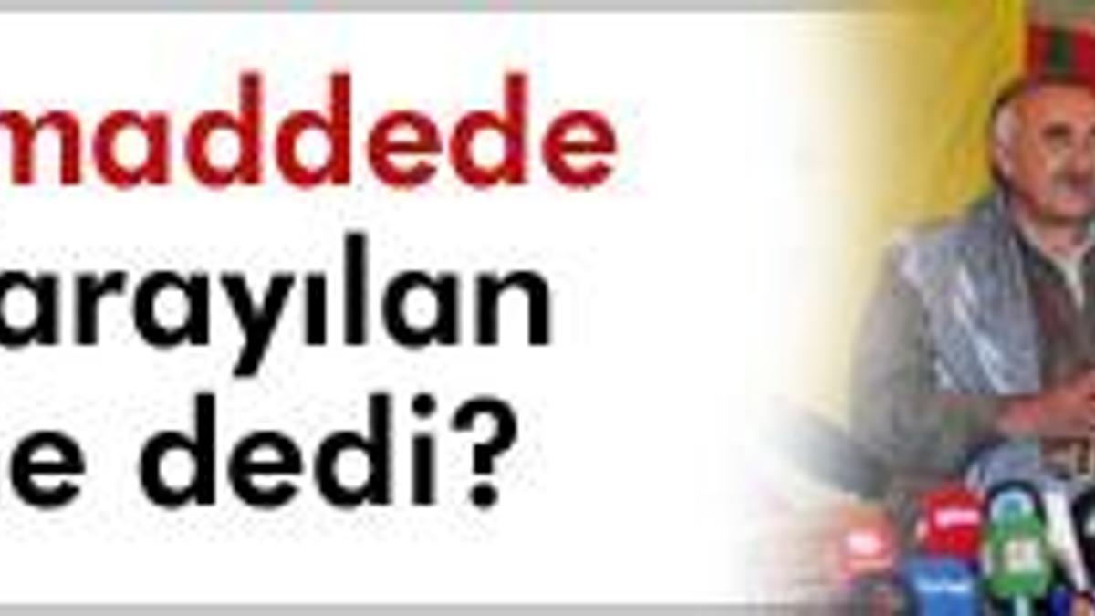 Karayılan'dan tarihi açıklama!