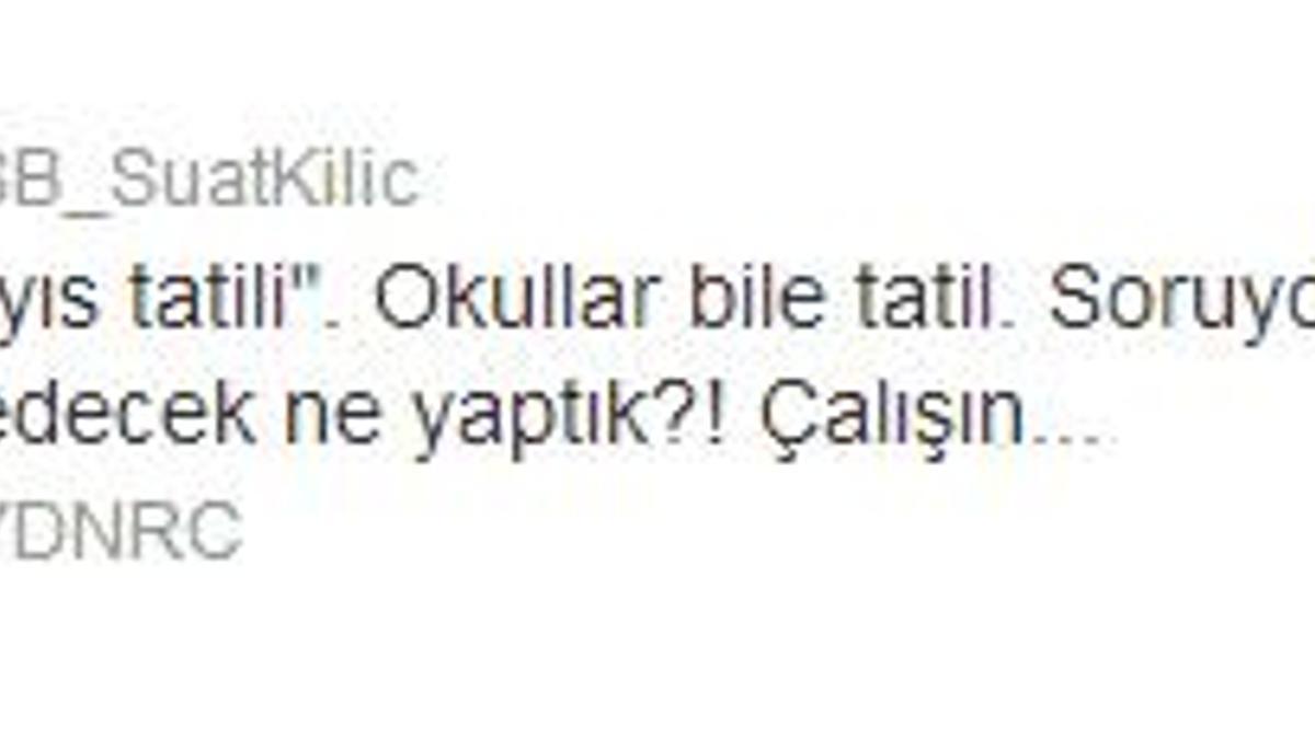 1 Mayıs mesajı: Çalışın!