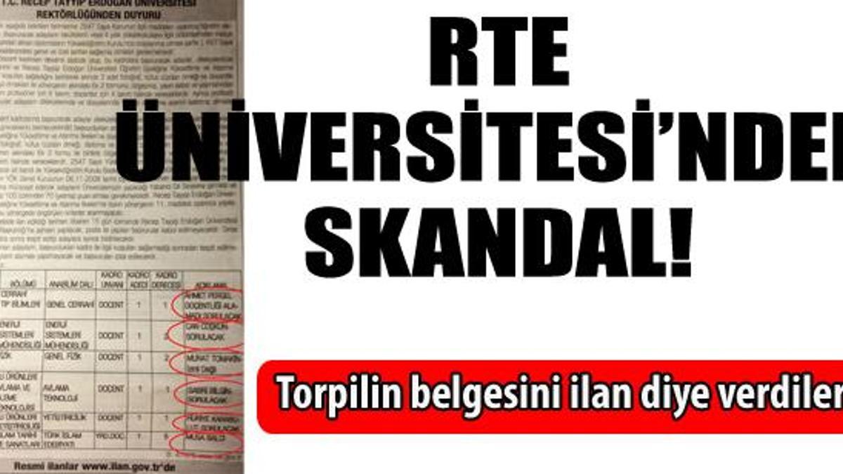 Rektörden skandal ilana açıklama!