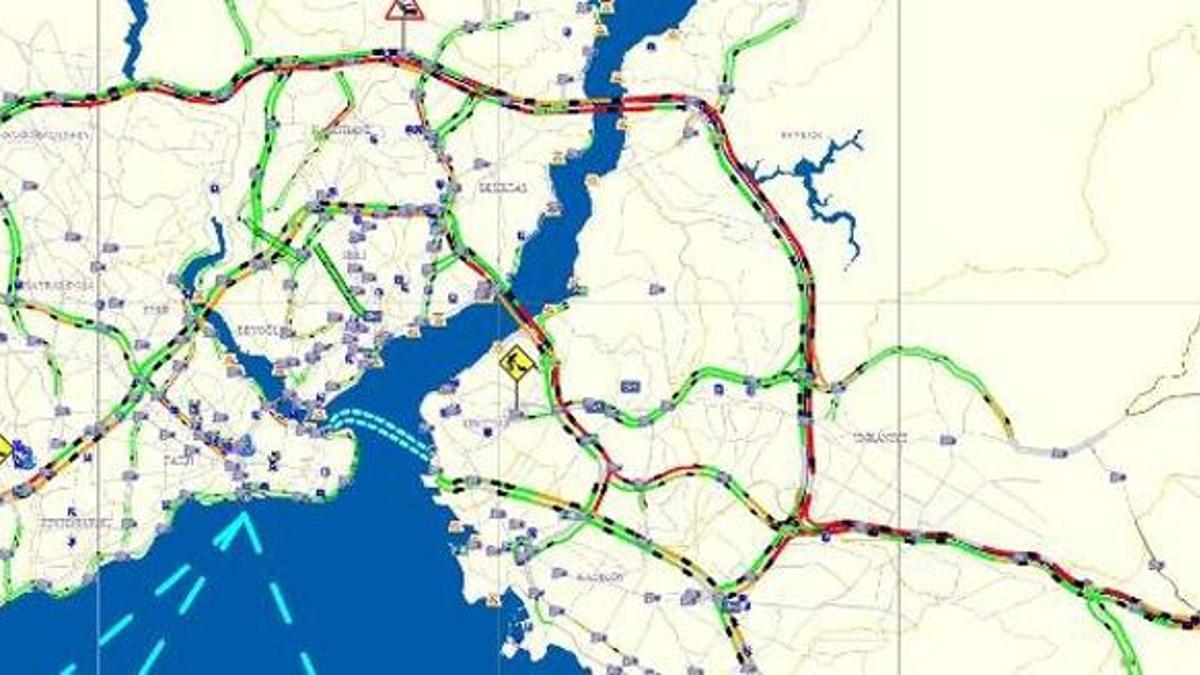 TEM'de trafik felç!