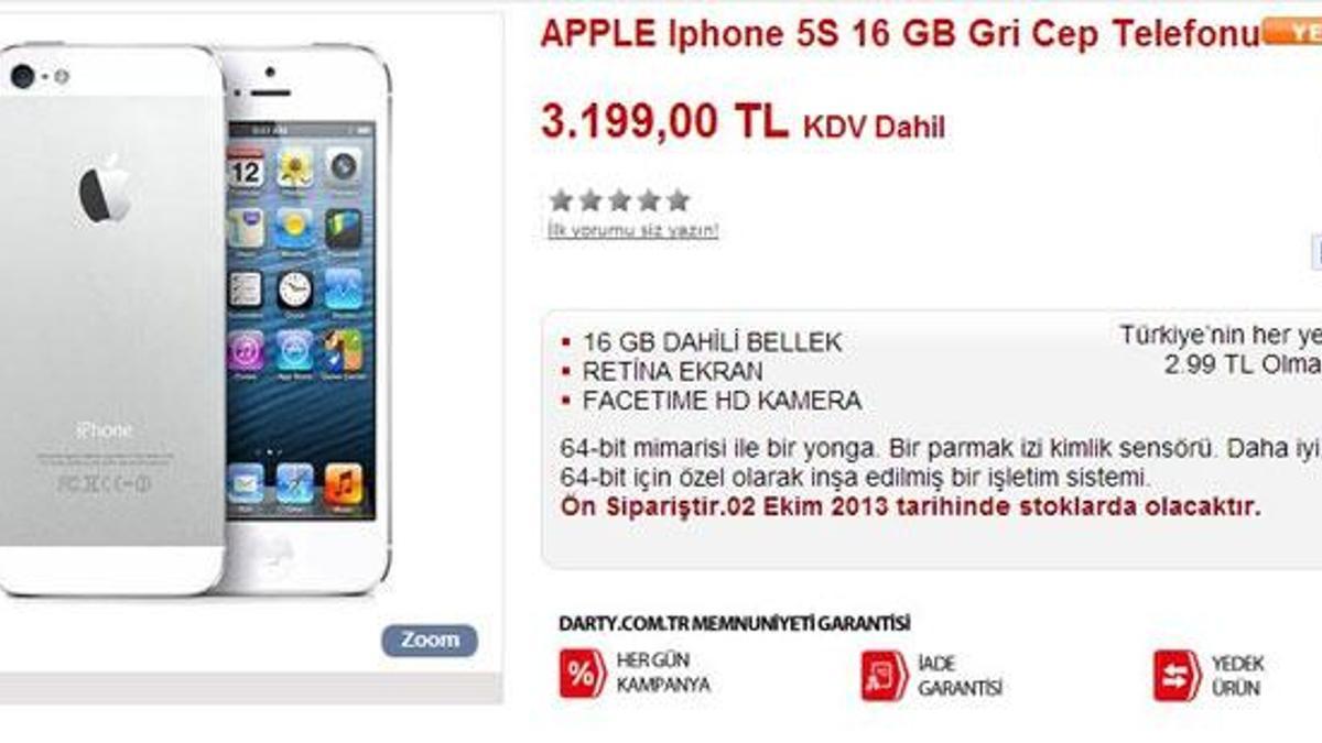 İşte iPhone 5S'in Türkiye fiyatı!