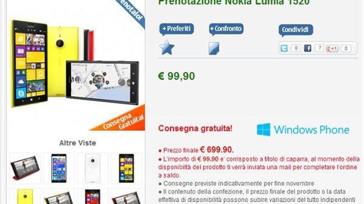 Lumia 1520 için ön sipariş süreci başladı