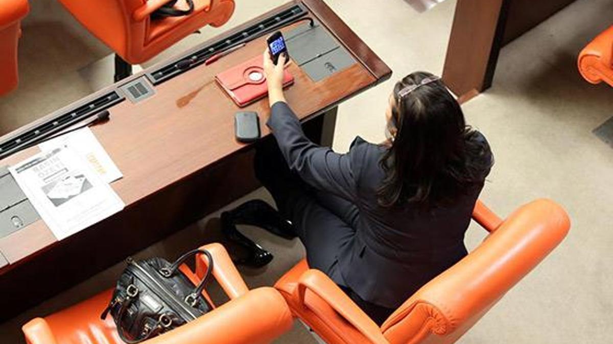TBMM'de dikkat çeken kare!