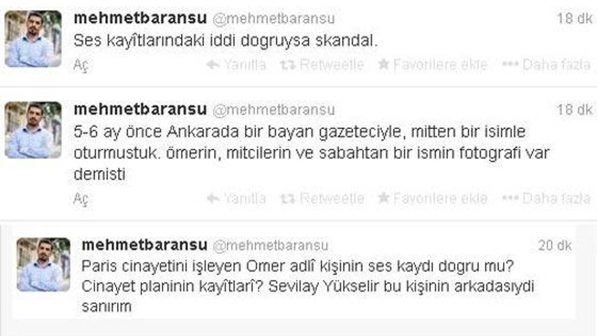 Baransu'dan, Yükselir hakkında çarpıcı iddia