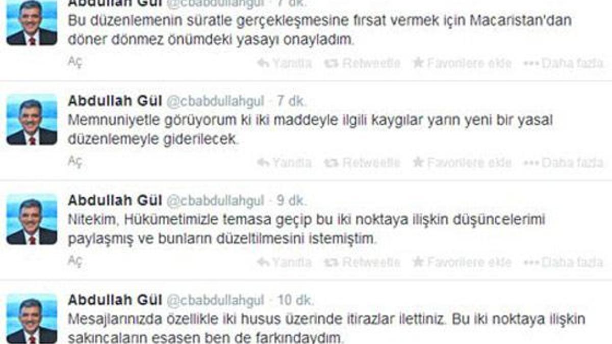 Cumhurbaşkanı Gül, internet düzenlemesini onayladı!