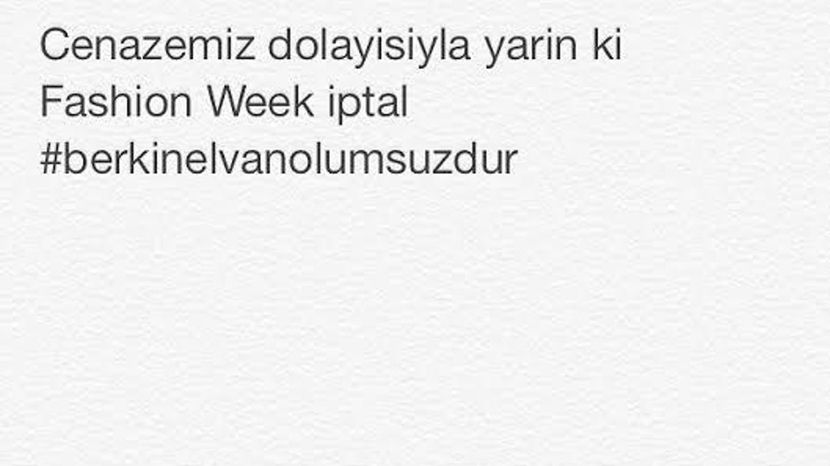 Fashion Week‘ten Berkin Elvan hassasiyeti