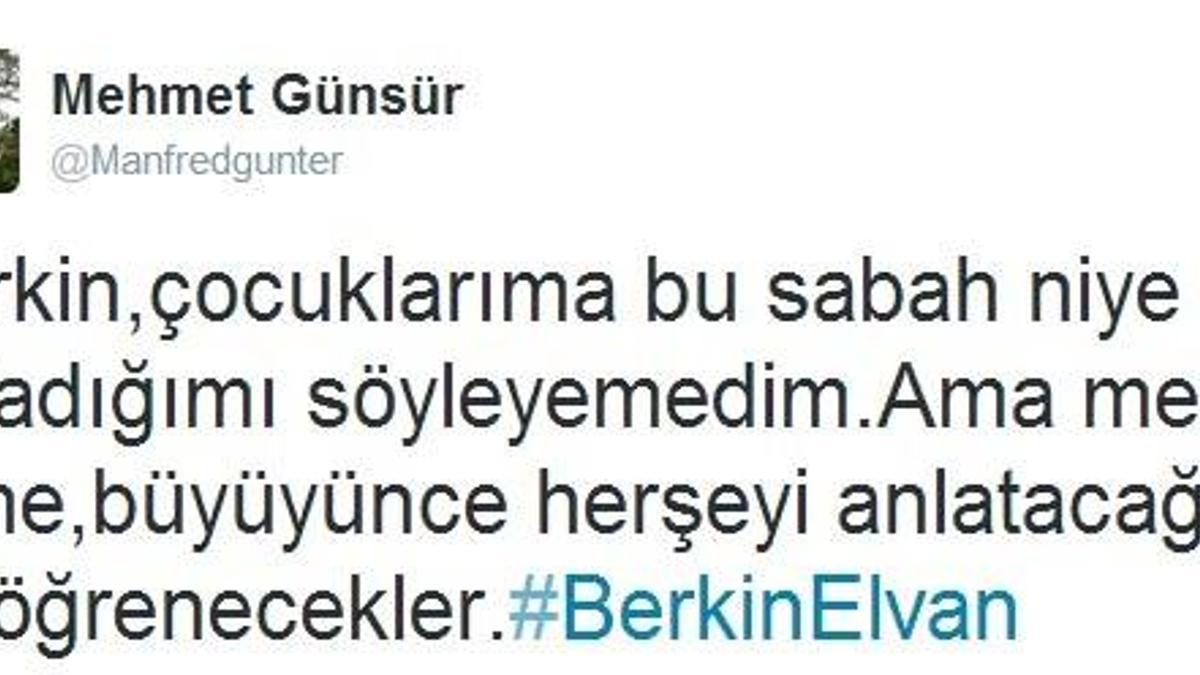 Günsür'den duygusal mesaj