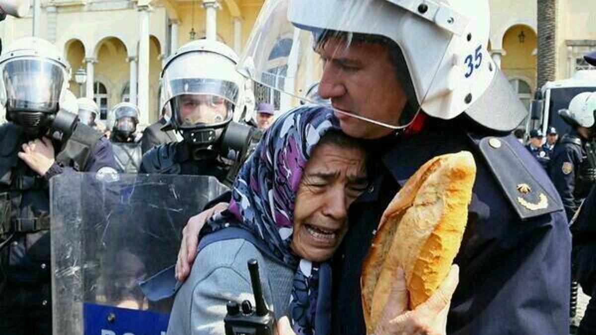 Yaşlı bir kadının polise isyanı!