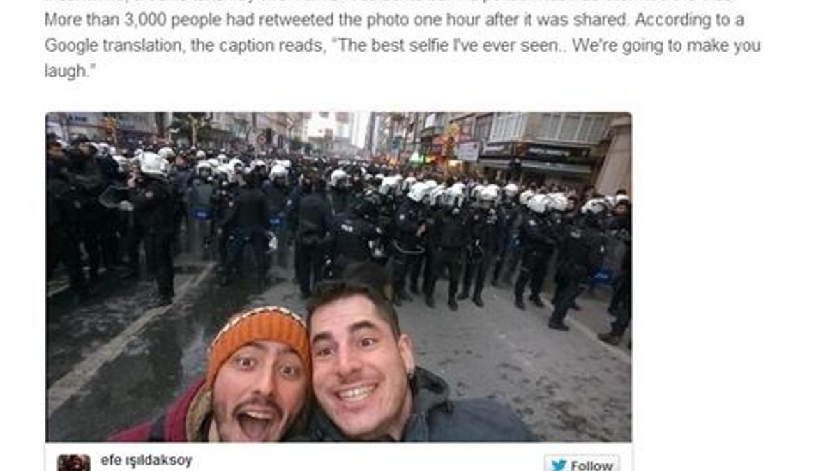 Türk selfie'si dünya medyasında