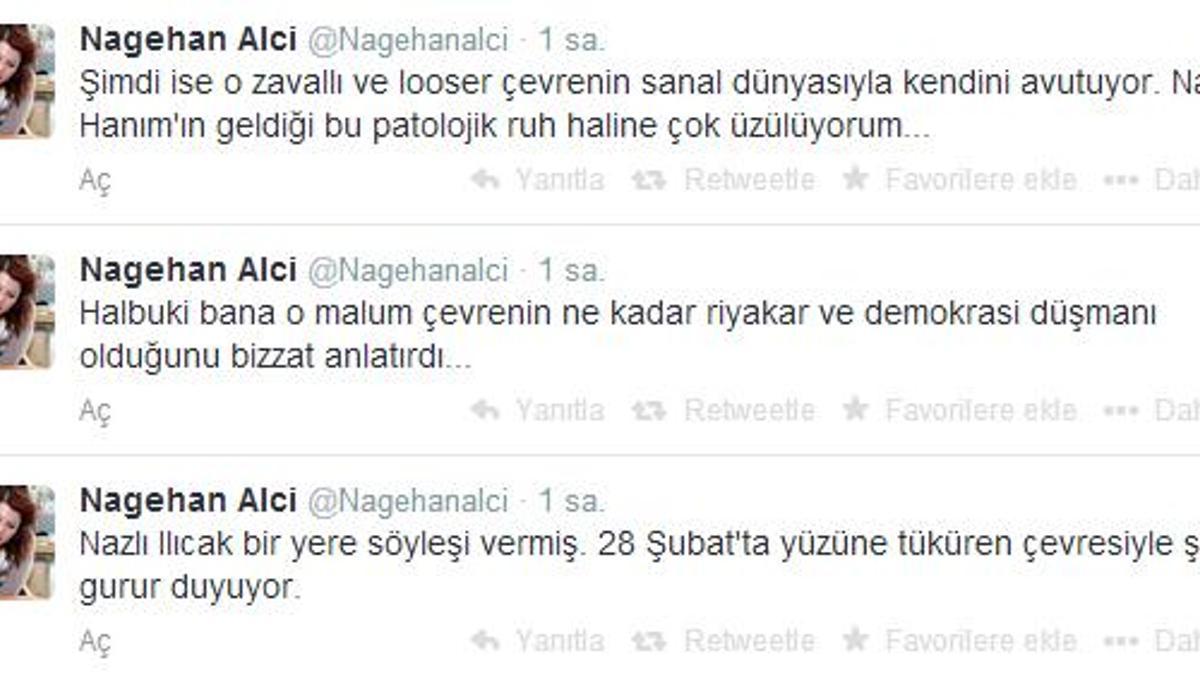 Nagehan Alçı'dan Nazlı Ilıcak'a çok sert yanıt!
