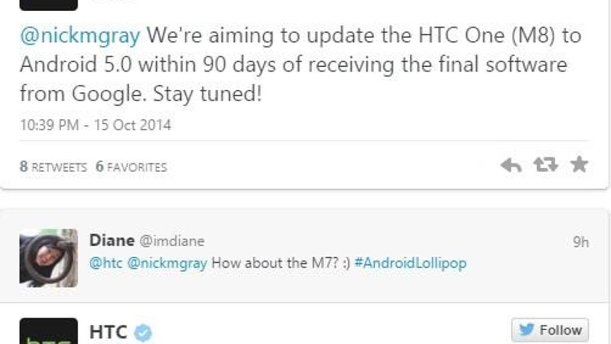 HTC, Android 5.0 güncellemesini 90 gün içerisinde dağıtacak