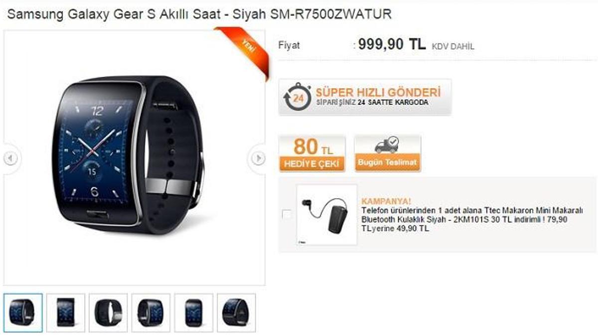 Gear S akıllı saat ülkemize giriş yaptı