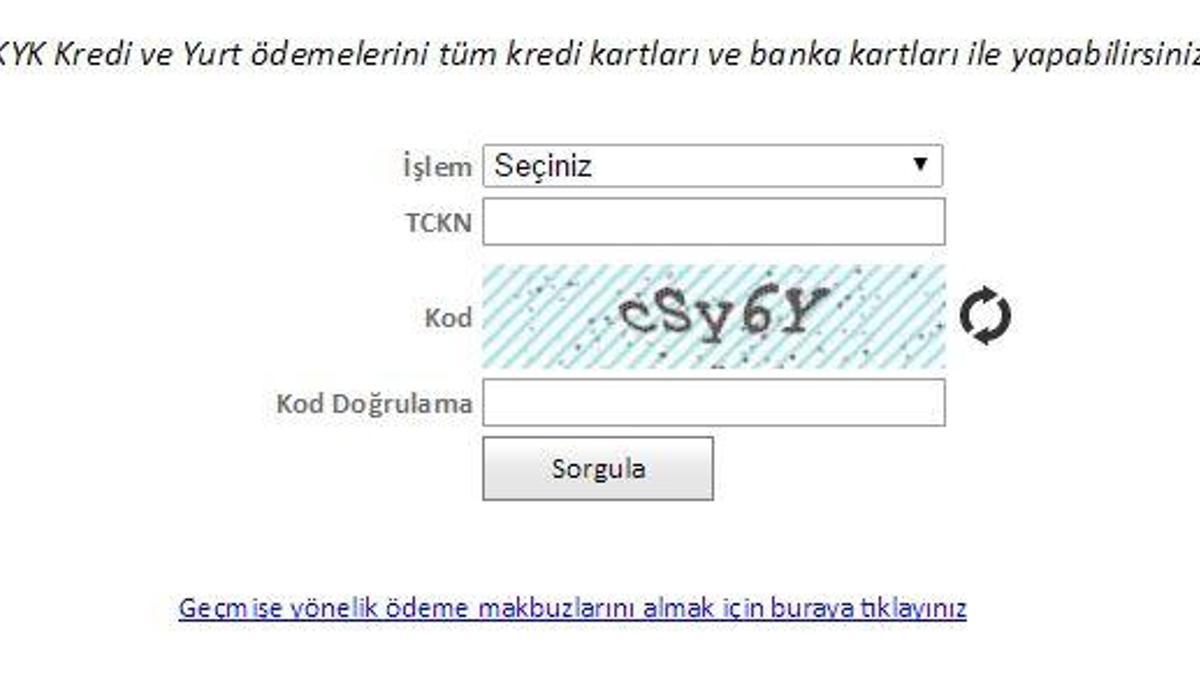 KYK burs, öğrenim kredisi borcu sorgulama ve ödeme