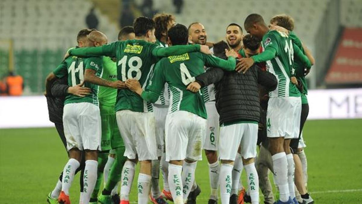 Bursaspor'da galibiyet sevinci
