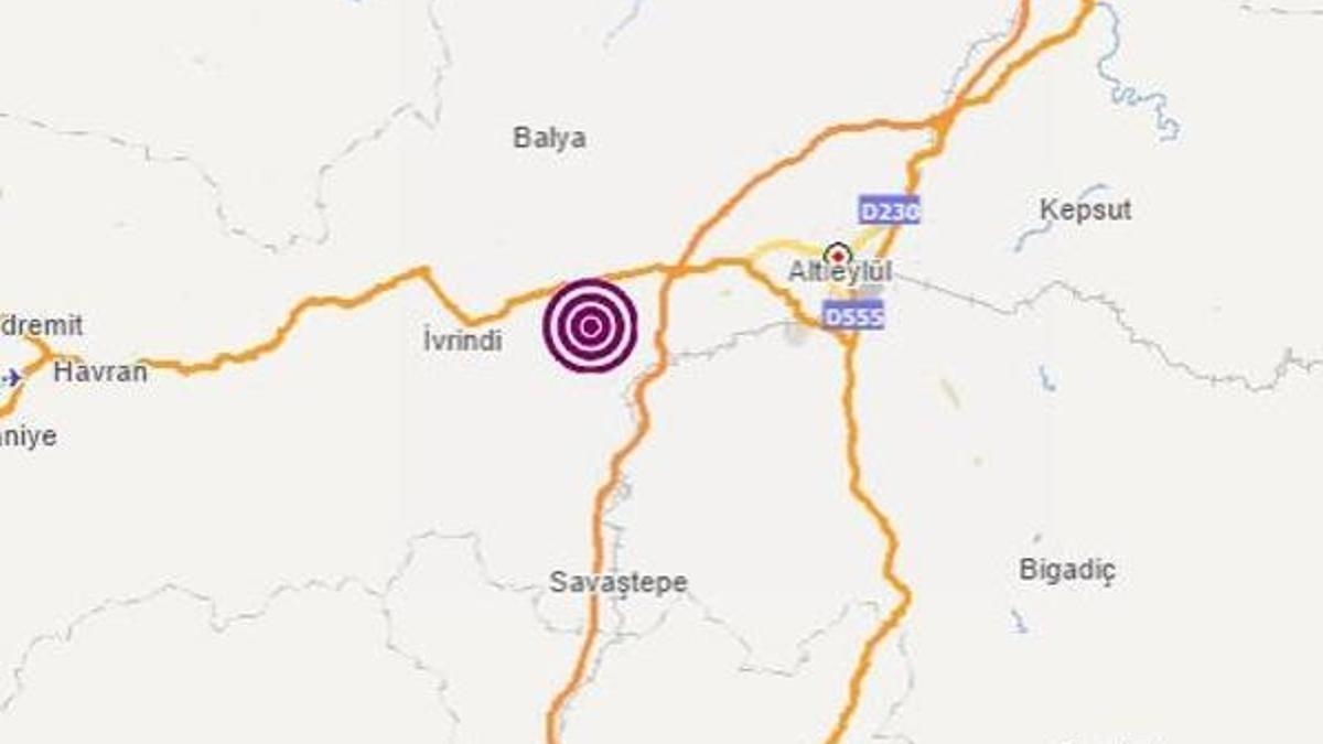 Balıkesir'de 3.5 büyüklüğünde deprem