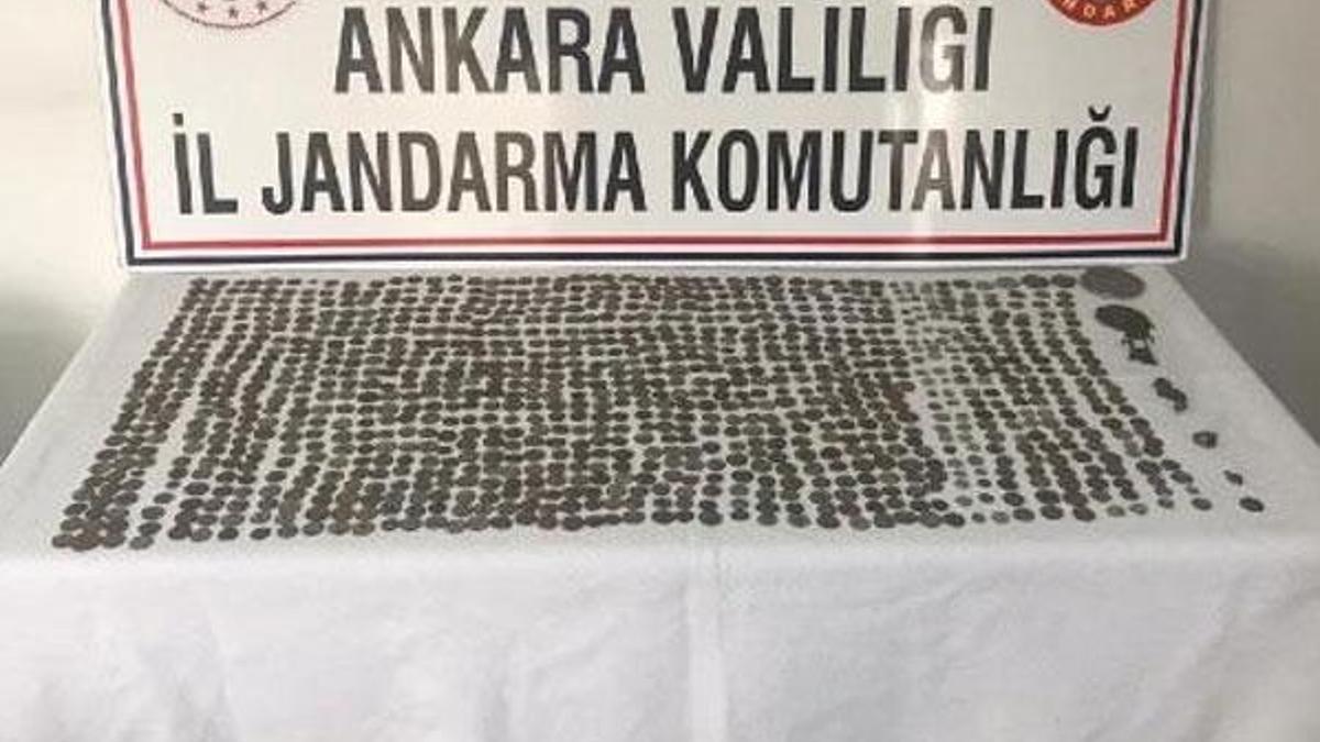 Ankara'da yakalandı! 1016 sikke ele geçirildi