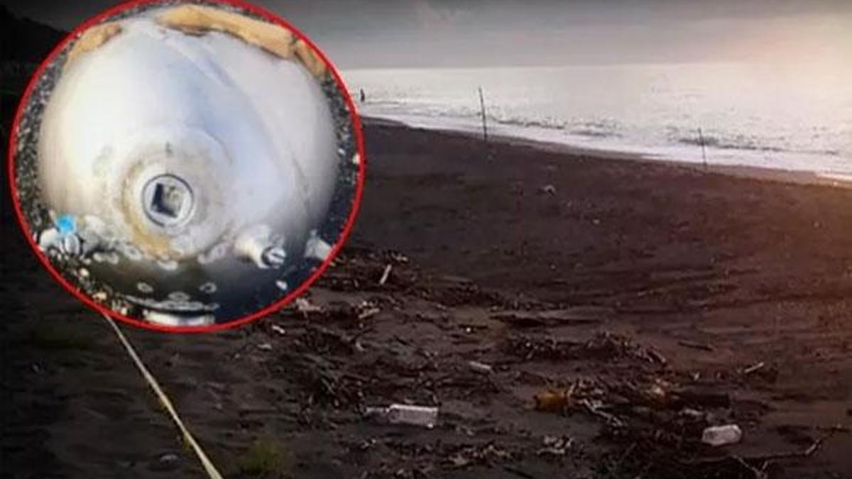 Düzce'de deniz kenarında bulundu! Rus yapımı mayın...