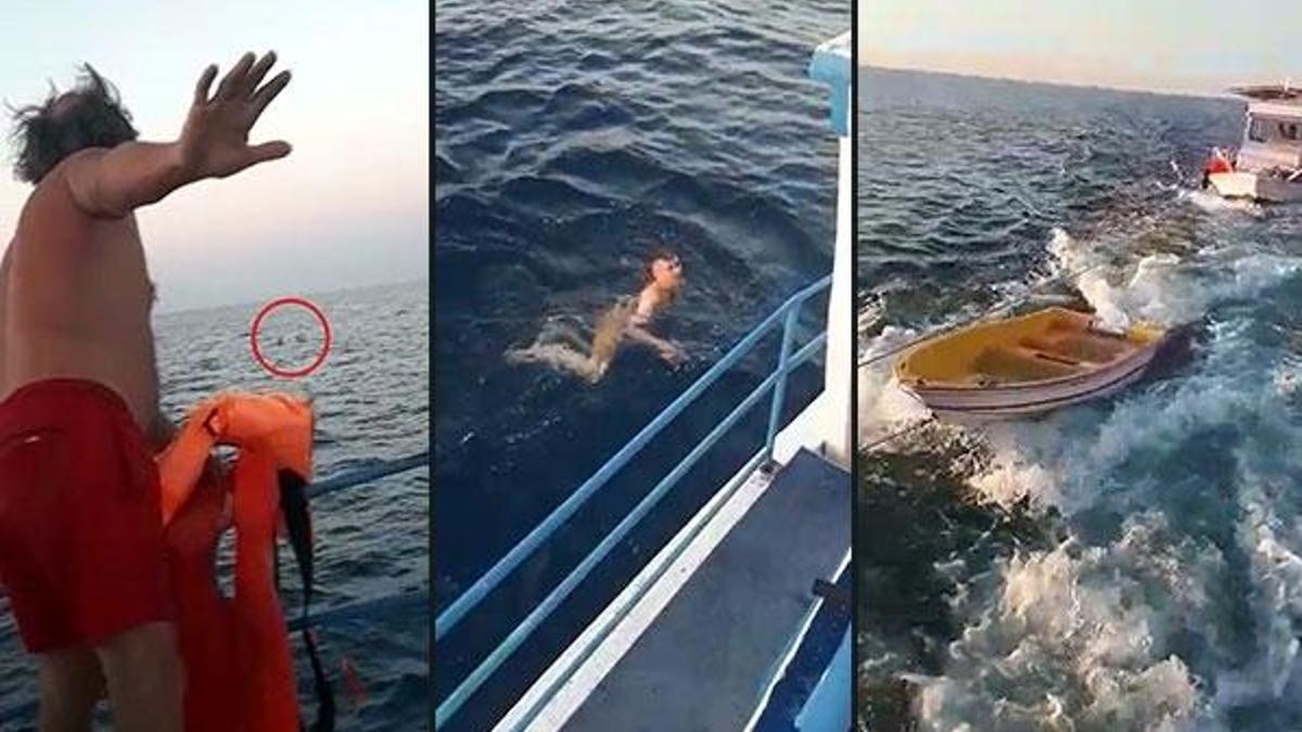 Denizde can pazarı! Tekneleri alabora oldu, işte o anlar...