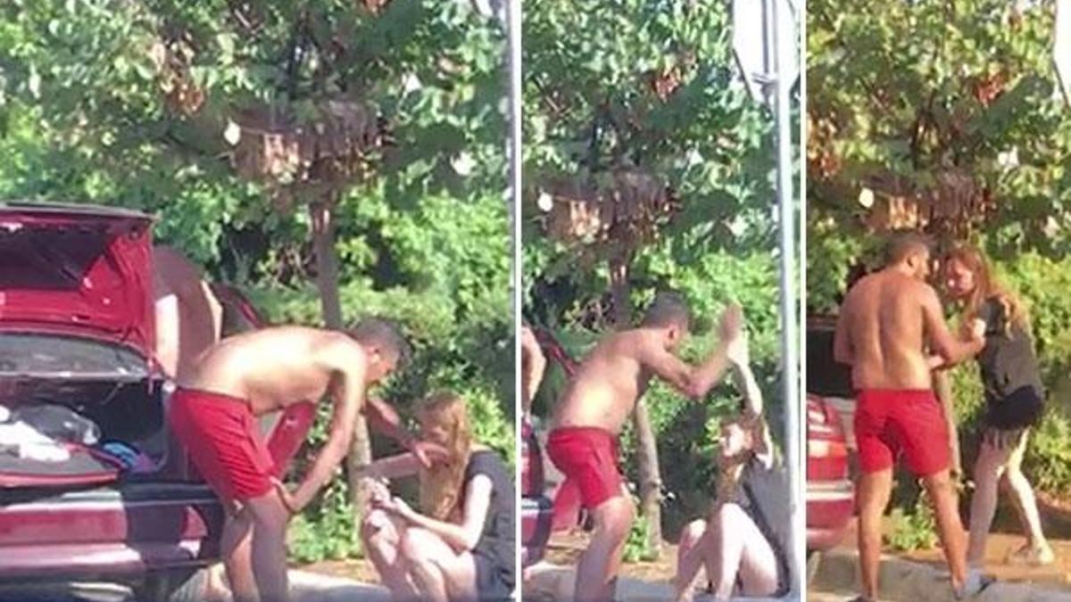 Yeni evli çiftin sokak ortasında düğün masrafı kavgası!