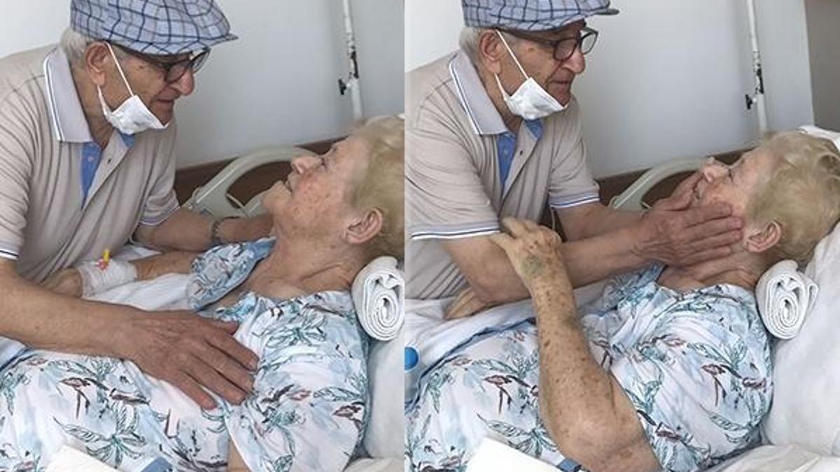 58 yılda ilk kez ayrı kalan çiftin duygulandıran buluşması