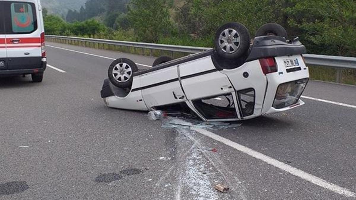 Bolu'da feci kaza! Araç takla atarak devrildi, çok sayıda yaralı var