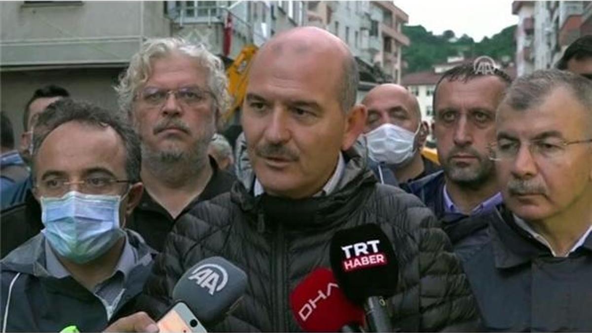 Sel bölgesine giden Bakan Soylu'dan flaş açıklama