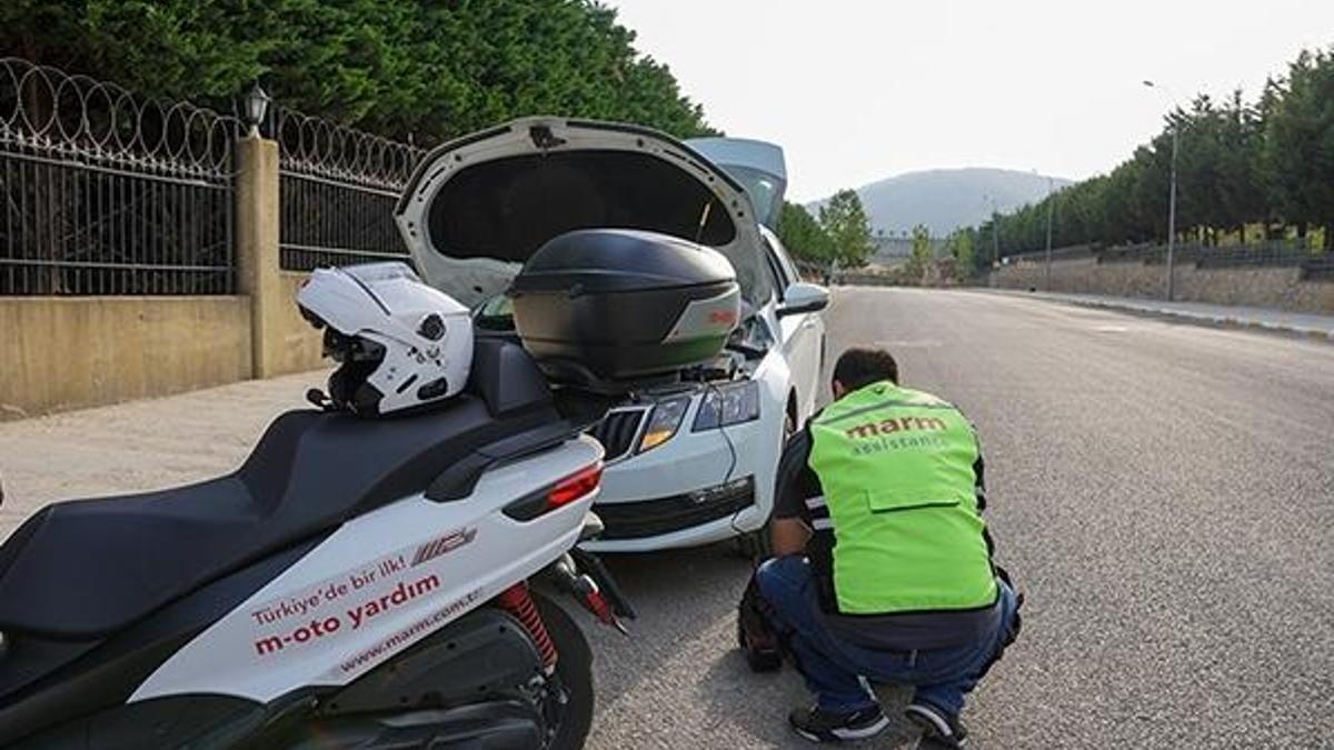 Motosikletle yol yardımına gelecek!