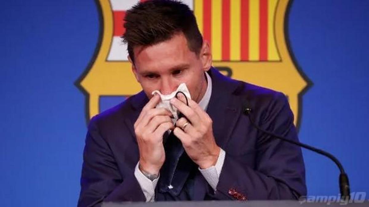 Messi gözyaşları içinde veda etti yeni adresini...