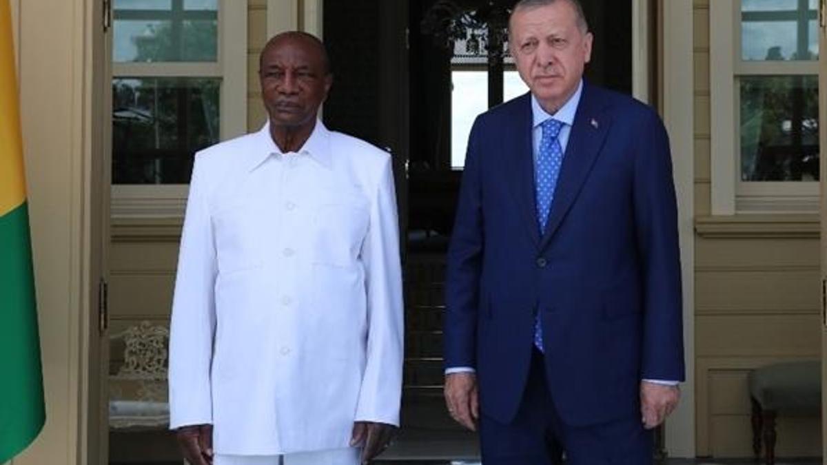 Cumhurbaşkanı Erdoğan, Gine Cumhurbaşkanı ile bir araya geldi