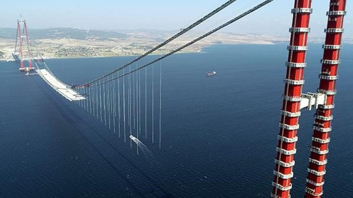 1915 Çanakkale Köprüsü'nün yolu göründü