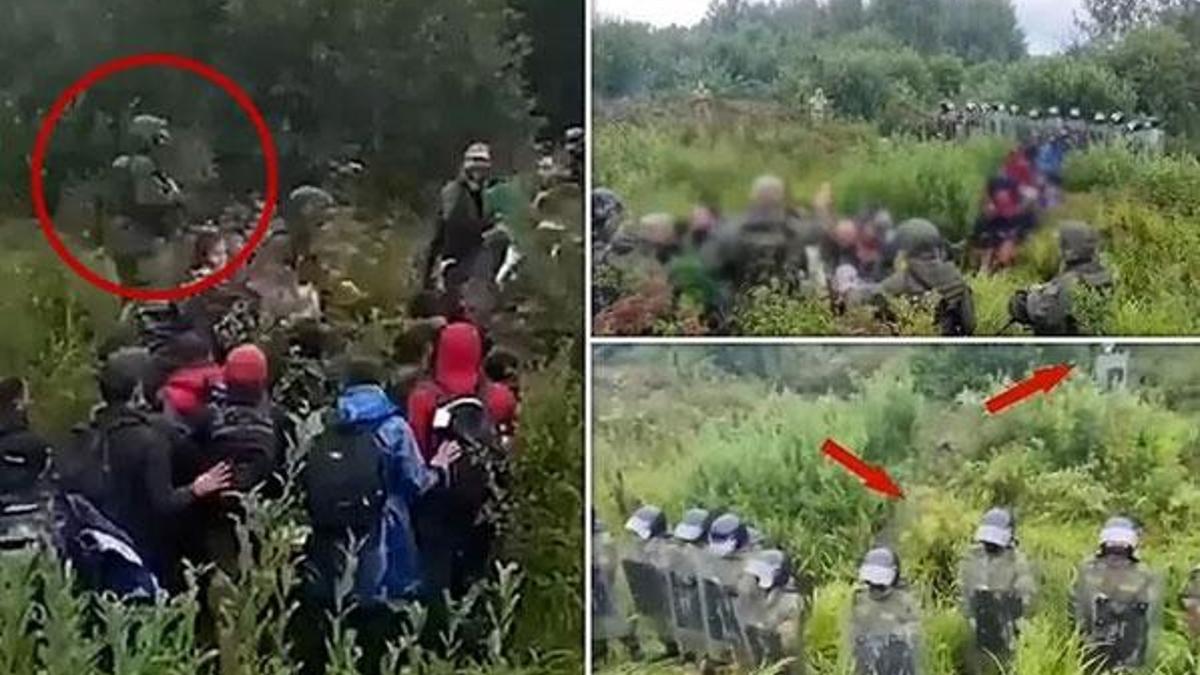 Belarus'un göçmen oyunu kameralara yakalandı yer yerinde oynadı!