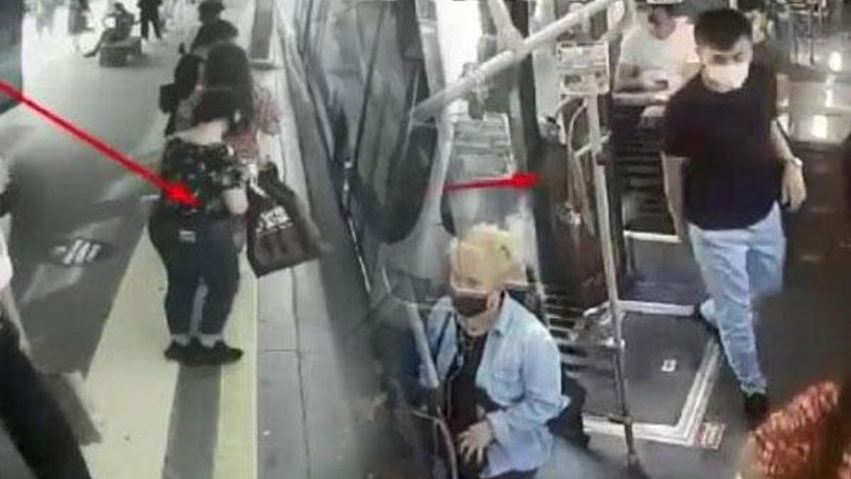Metrobüste skandal! Kameraya yakalandı