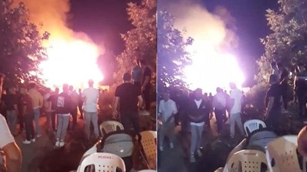 Sünnet düğününde havai fişek atılınca ortalık karıştı!