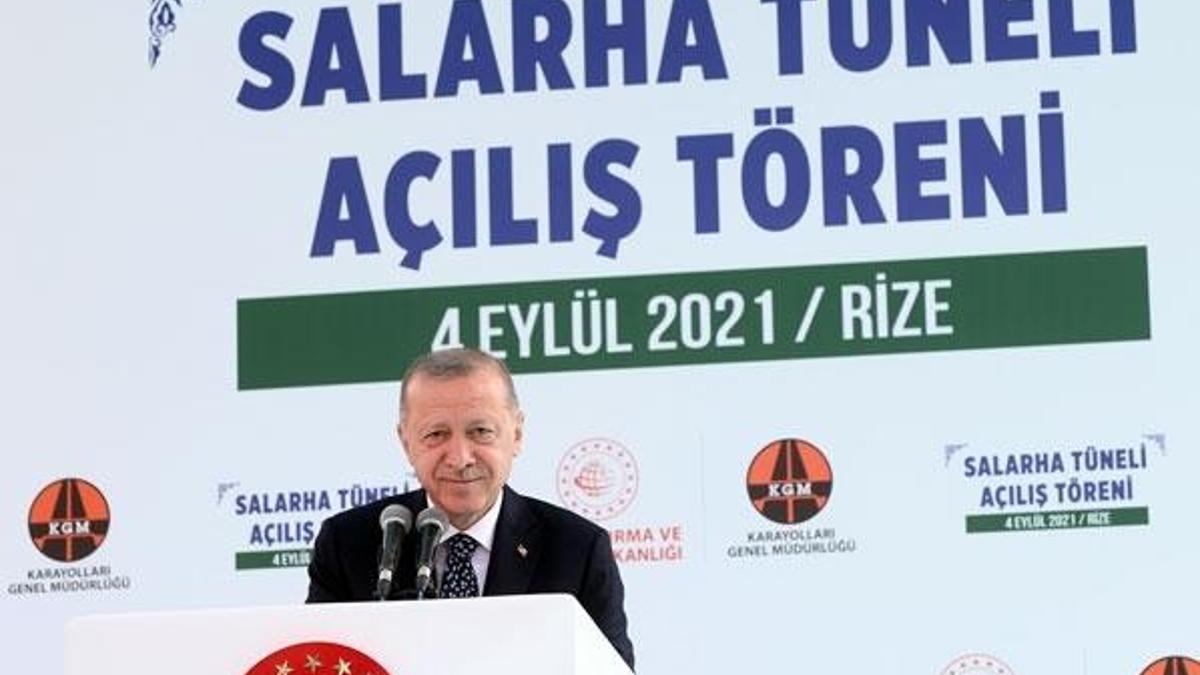 Rize'de Salarha Tüneli açıldı! Cumhurbaşkanı Erdoğan: 30 dakikalık yol 5 dakikaya düşüyor