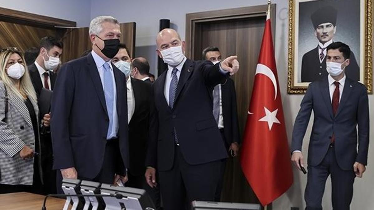 Bakan Soylu, Birleşmiş Milletler Mülteciler Yüksek Komiseri Grandi ile görüştü